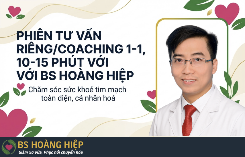 PHIÊN TƯ VẤN RIÊNG/COACHING 1-1, 10-15 PHÚT VỚI BS HOÀNG HIỆP